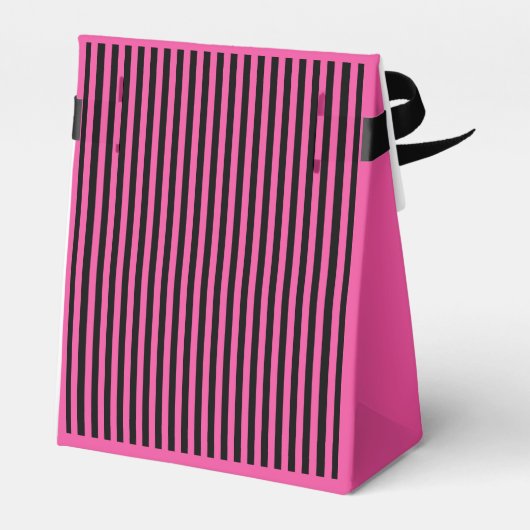 Classy Zwart, Roze & Witte Favorietendoos Bedankdoosjes (Achterkant)