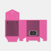 Classy Zwart, Roze & Witte Favorietendoos Bedankdoosjes (Uitgevouwen)