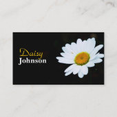 Classy zwart-wit Daisy Visitekaartjes (Achterkant)
