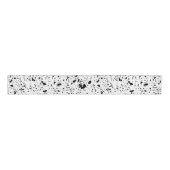 Classy Zwart Wit Marmer Terrazzo Grosgrain Lint (Voorkant)
