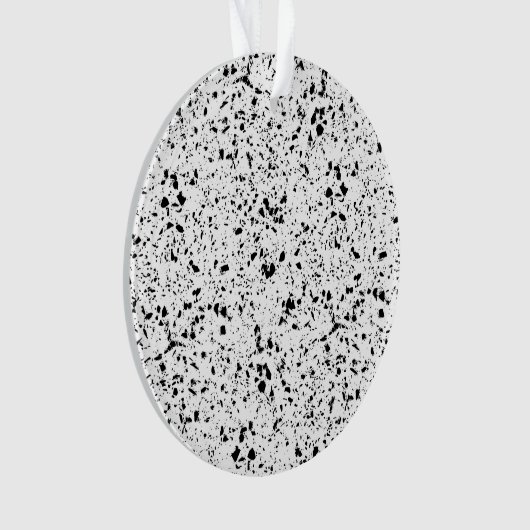 Classy Zwart Wit Marmer Terrazzo Ornament (voorkant)