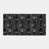 Classy Zwart Wit Retro Computer Circuit Board Bureaumat (Voorkant)