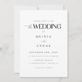 Classy zwart-wit script bruiloft kaart (Voorkant)