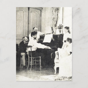 Claude Debussy ao piano no ver?o de 1893 Briefkaart