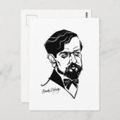 Claude Debussy Briefkaart (Voorkant / Achterkant)