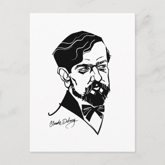 Claude Debussy Briefkaart (Voorkant)