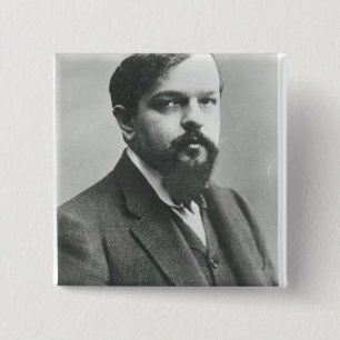 Claude Debussy Vierkante Button 5,1 Cm