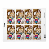 Claude Easter Bunny Holiday Briefkaart Gift Labels (Full Sheet)