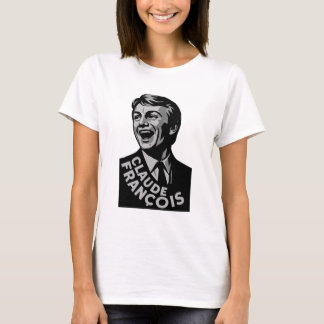 Claude François – Vintage zwart-wit portret T-shirt