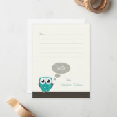 Claude la petite chouette (quadrillée) | Carte sim (Devant/Arrière en situation)