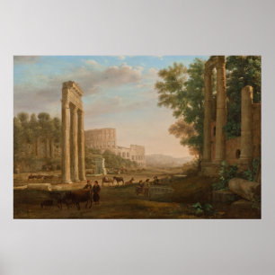 Claude Lorrain - Ruins of the Roman forum Poster