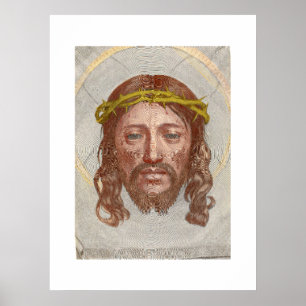 Claude Mellans gezicht van Christus 1649 gravure Poster