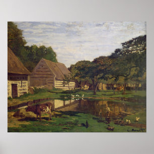 Claude Monet   A Farmyard in Normandië Poster
