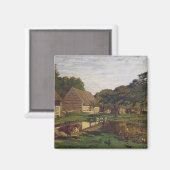 Claude Monet | A Farmyard in Normandy Magneet (Voorkant / Achterkant)