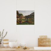 Claude Monet | A Farmyard in Normandy Poster (Keuken)