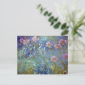Claude Monet Agapanthus Briefkaart (Staand voorkant)
