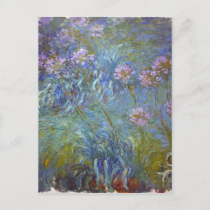 Claude Monet - Agapanthus Classic Flowers Painting Briefkaart