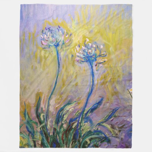 Claude Monet - Agapanthus Fleece Deken (Voorkant)
