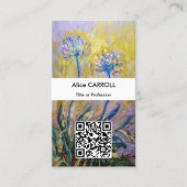 Claude Monet - Agapanthus - QR-code Visitekaartje (Voorkant)