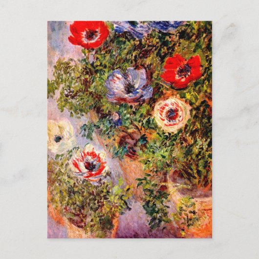 Claude Monet Anemonen Briefkaart (Voorkant)