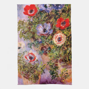 Claude Monet Anemonen Theedoek
