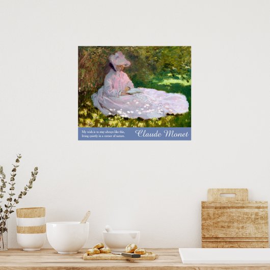 Claude Monet Art Natuur Quote Springtime schildere Poster (Keuken)