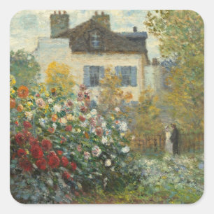 Claude Monet Artiestuin in Argentinië Vierkante Sticker