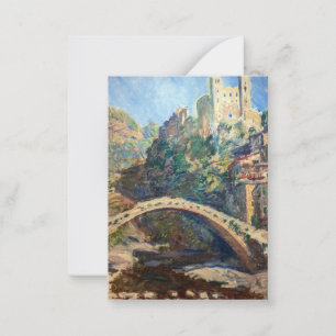 Claude Monet artwork - The Castle of Dolceacqua Notitiekaartje