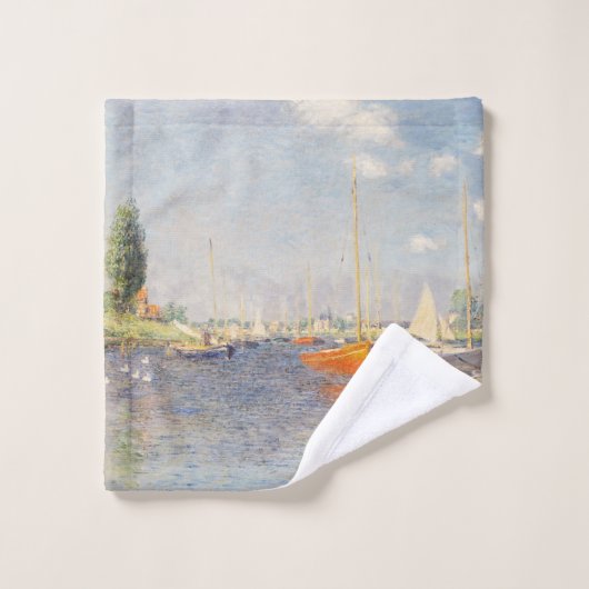 Claude Monet. Bateaux rouges, Argenteuil (Gant de toilette)