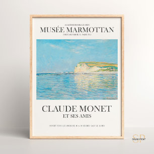 Claude Monet bij laagtij in Pourville bij Dieppe A Poster