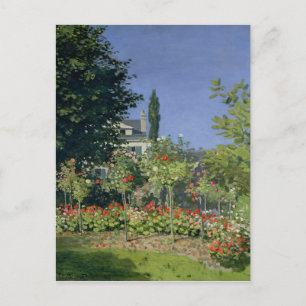 Claude Monet Bloeiende Tuin in sainte-Adresse Briefkaart