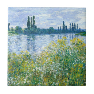 Claude Monet - Bloemen aan de oevers Tegeltje
