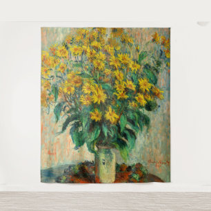 Claude Monet - Bloemen van de aardpeer Wandkleed