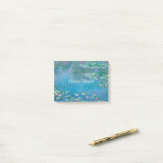 Claude Monet Blue Water Lilies Classic Post-it® Notes (Op bureau)