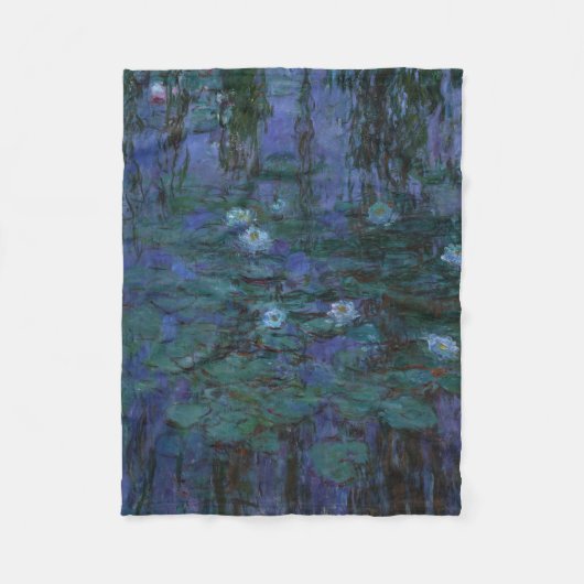 Claude Monet - Blue Water Lilies Fleece Deken (Voorkant)