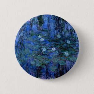 Claude Monet Blue Water Lilies Ronde Button 5,7 Cm