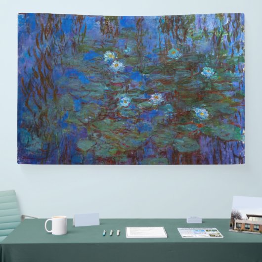 Claude Monet - Blue Water Lilies Spandoek (Beurs)