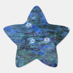 Claude Monet Blue Water Lilies Ster Sticker
