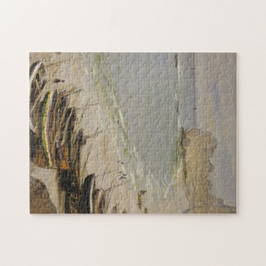 Claude Monet - Boat aan het strand van Etretat Legpuzzel (Horizontaal)