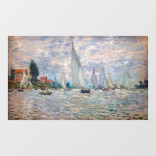 Claude Monet - Boats Regatta in Argenteuil Raamsticker