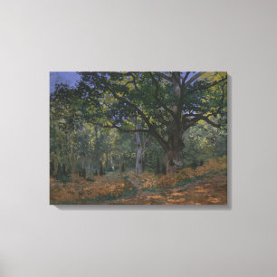 Claude Monet  Bodmer Oak, Fontainebleau Fores Canvas Afdruk