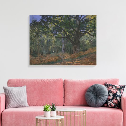 Claude Monet | Bodmer Oak, Fontainebleau Fores Canvas Afdruk (Insitu (Woonkamer))