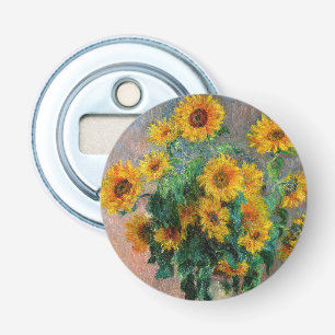 Claude Monet - Boeket zonnebloemen Button Flesopener