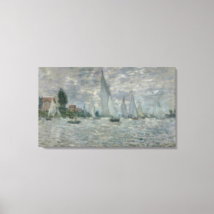 Claude Monet Boten of Regatta in Argenteuil Canvas Afdruk