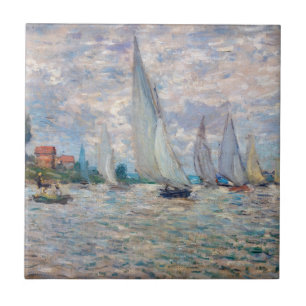 Claude Monet - Boten Regatta bij Argenteuil Tegeltje