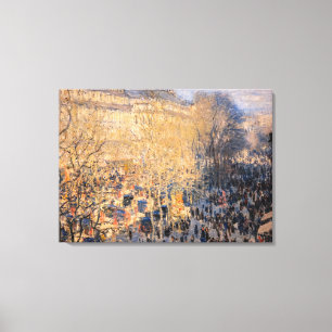 Claude Monet - Boulevard des Capucines in Parijs Canvas Afdruk