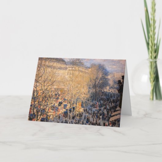 Claude Monet - Boulevard des Capucines in Parijs Kaart (Voorkant)