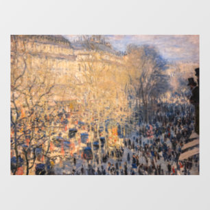 Claude Monet - Boulevard des Capucines in Parijs Raamsticker