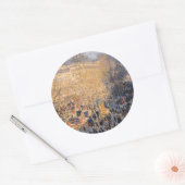 Claude Monet - Boulevard des Capucines in Parijs Ronde Sticker (Envelop)
