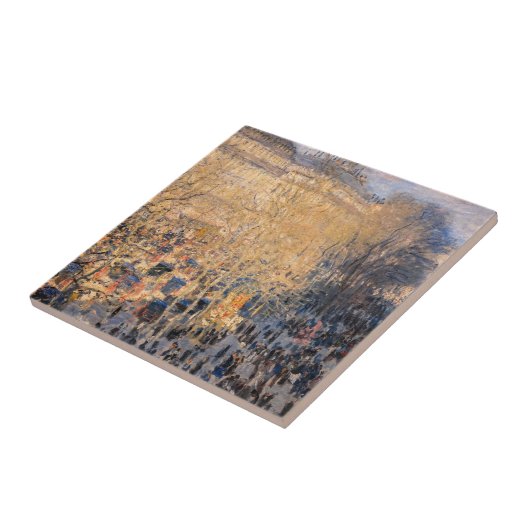 Claude Monet - Boulevard des Capucines in Parijs Tegeltje (Zijkant)